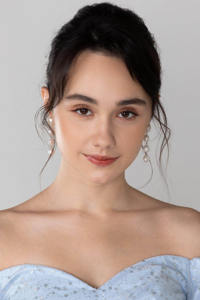 Alloy Earrings with Pearl CE0130 - COCOMELODY