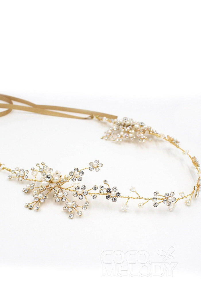 Alloy Headbands with Pearl and Rhinestone CH0310 - COCOMELODY