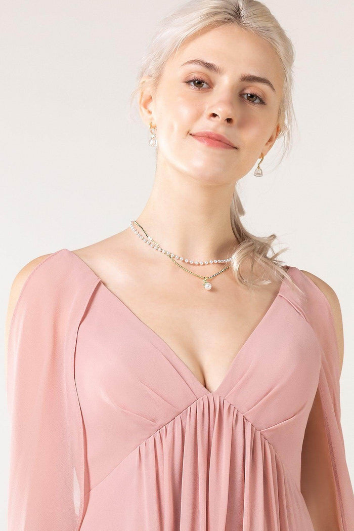 Alloy Necklaces with Imitation Pearl CX0026 - COCOMELODY