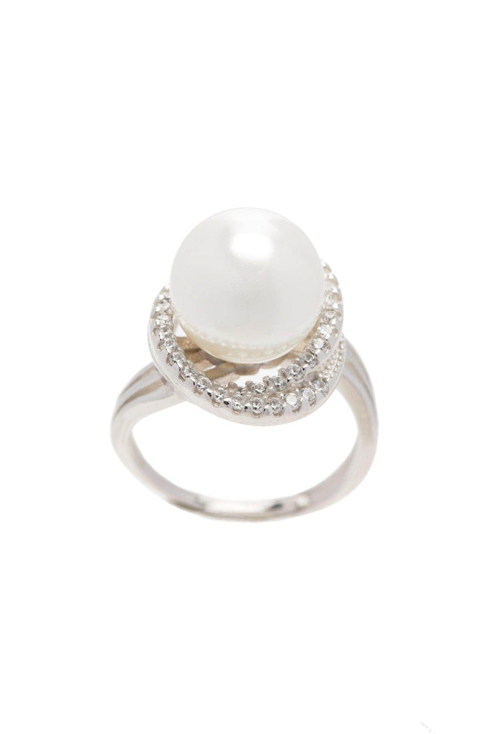 Alloy Rings with Imitation Pearl CR0010 - COCOMELODY