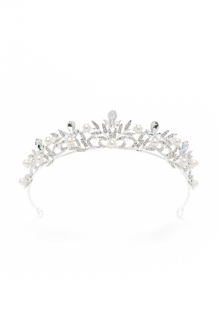 Alloy Tiaras with Imitation Pearl Rhinestone CH0354 - COCOMELODY