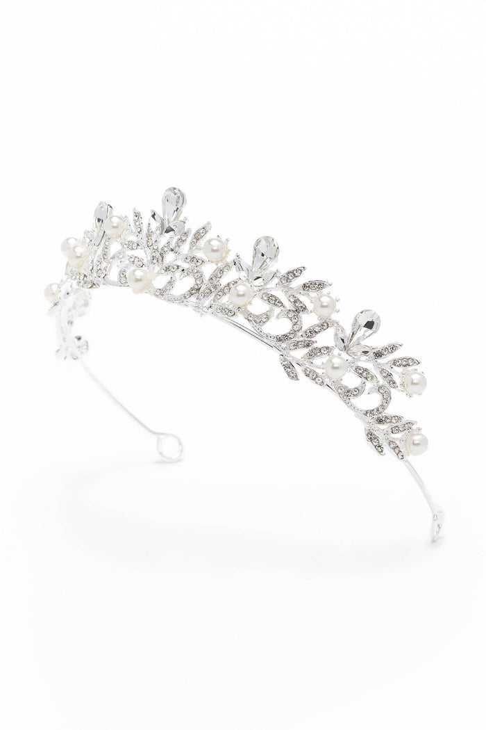 Alloy Tiaras with Imitation Pearl Rhinestone CH0354 - COCOMELODY