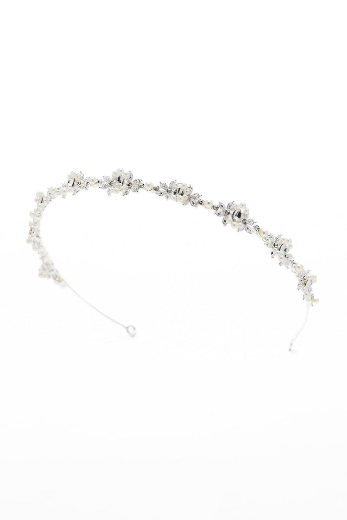 Alloy Tiaras with Pearl Rhinestone CH0366 - COCOMELODY