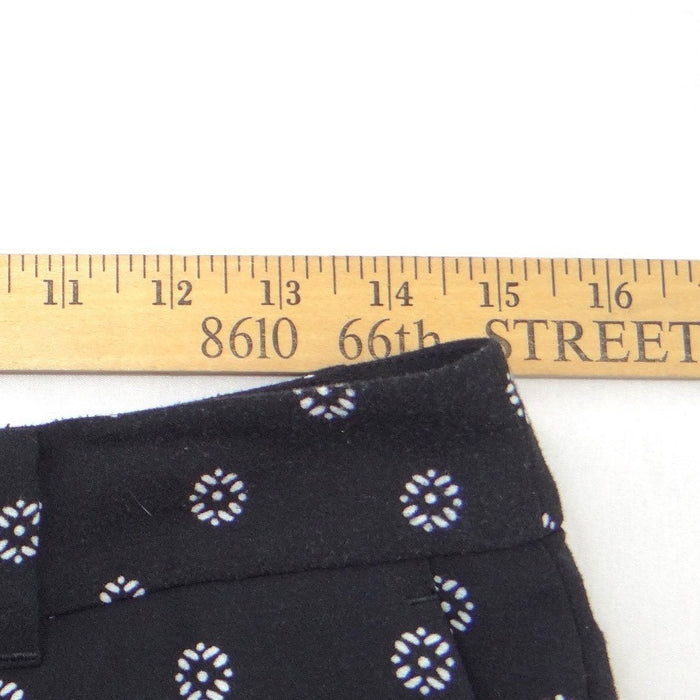 Ann Taylor Factory Womens Black White Floral Medallion Wide Leg Pants Size 43