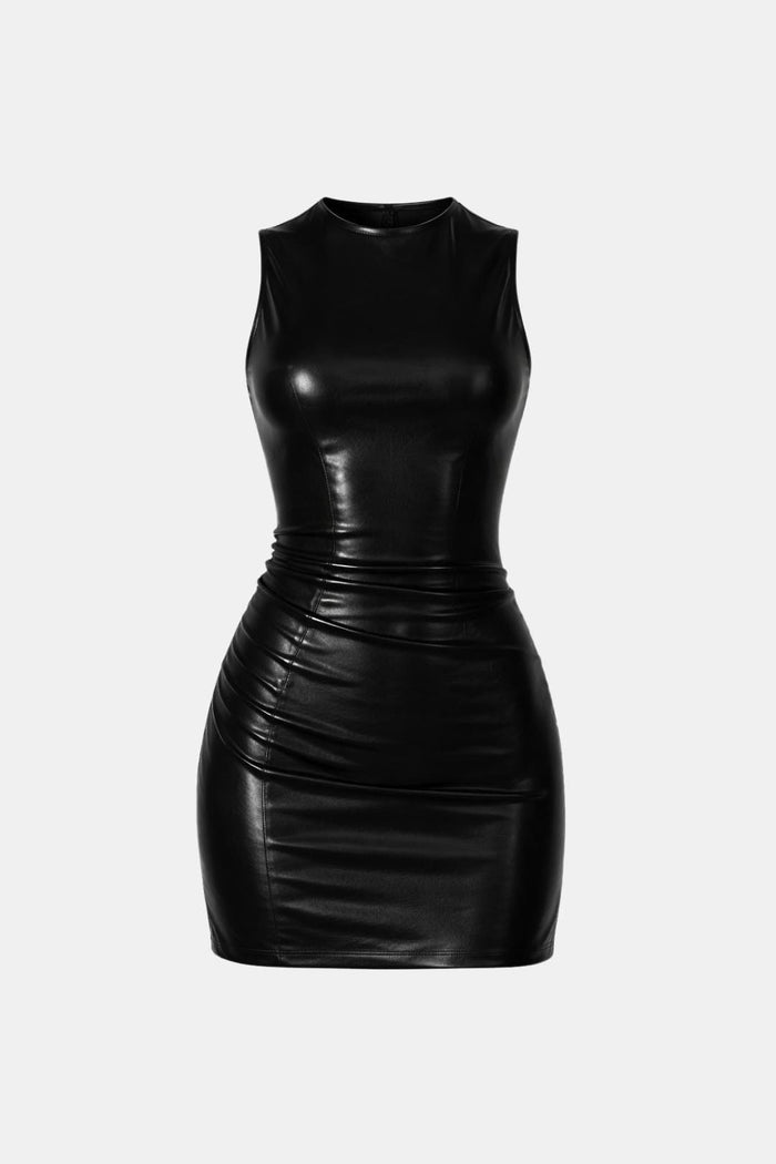 Aria - Women's Party Dress with Mock Neck and Sleeveless Bodycon Fit
