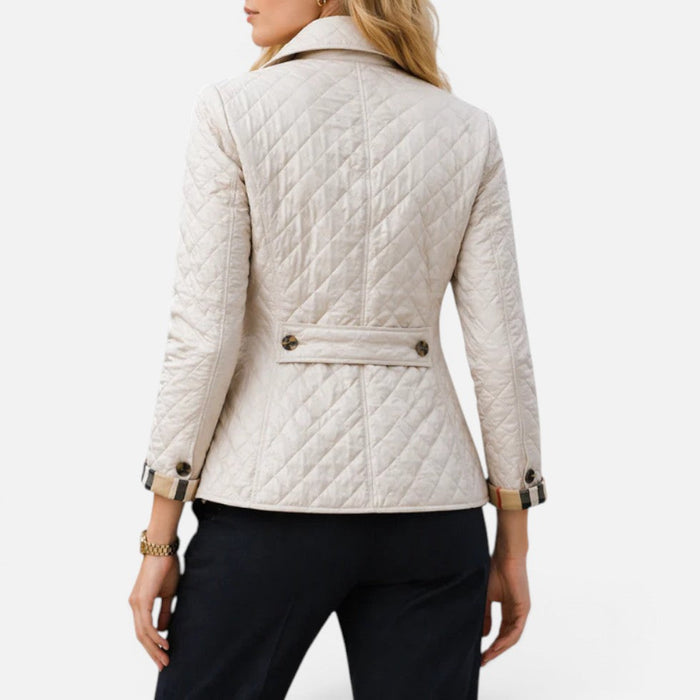 Aria - Women's Quilted Jacket Lightweight Collared Fit for Fall