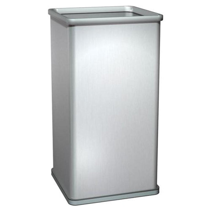 ASI 0811 Traditional Waste Receptacle 14 Gal. Freestanding - Satin - Prestige Distribution