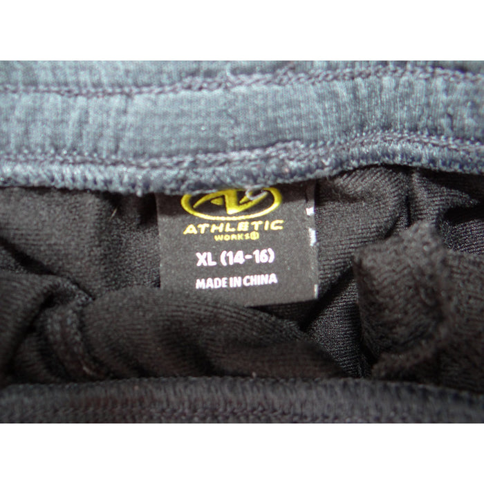 Athletic Works Mens XL 14 16 Black Neon Green Grey Track Pants Activewear 30841