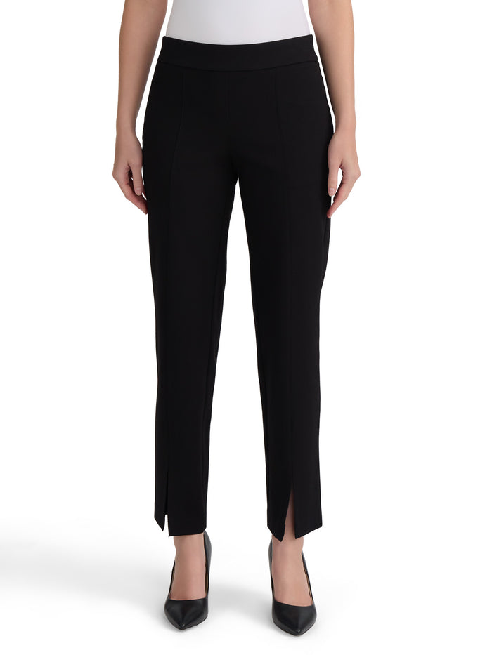 Audrey Pull-On Trouser, Compression Suiting, Black | Kasper