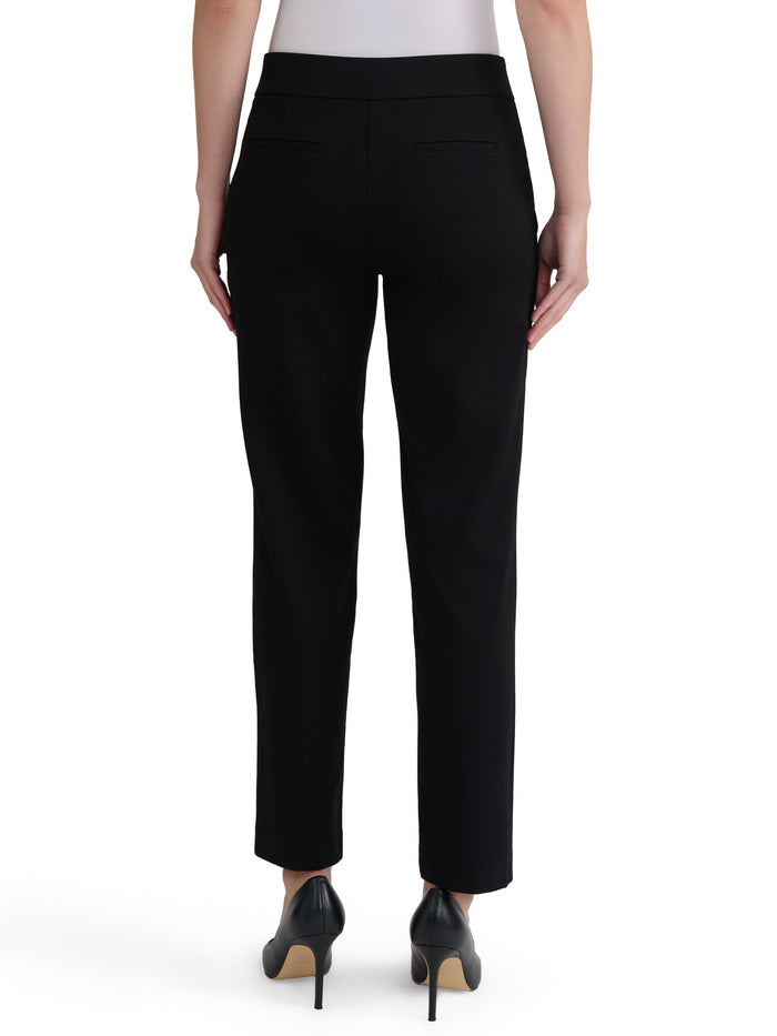 Audrey Pull-On Trouser, Compression Suiting, Black | Kasper