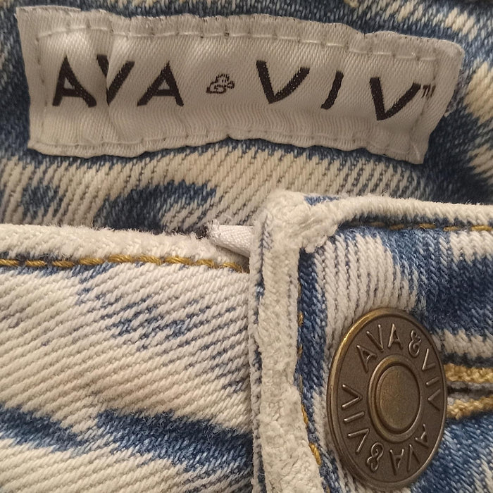 Ava & Viv High Waisted Distressed Denim Jeans1