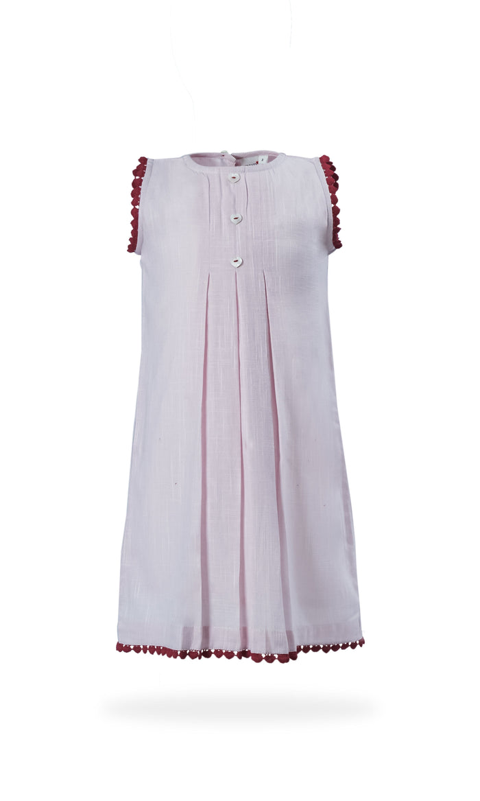 Baby-Pink Lace Detail Dress dress & diaper cover Yo Baby Wholesale