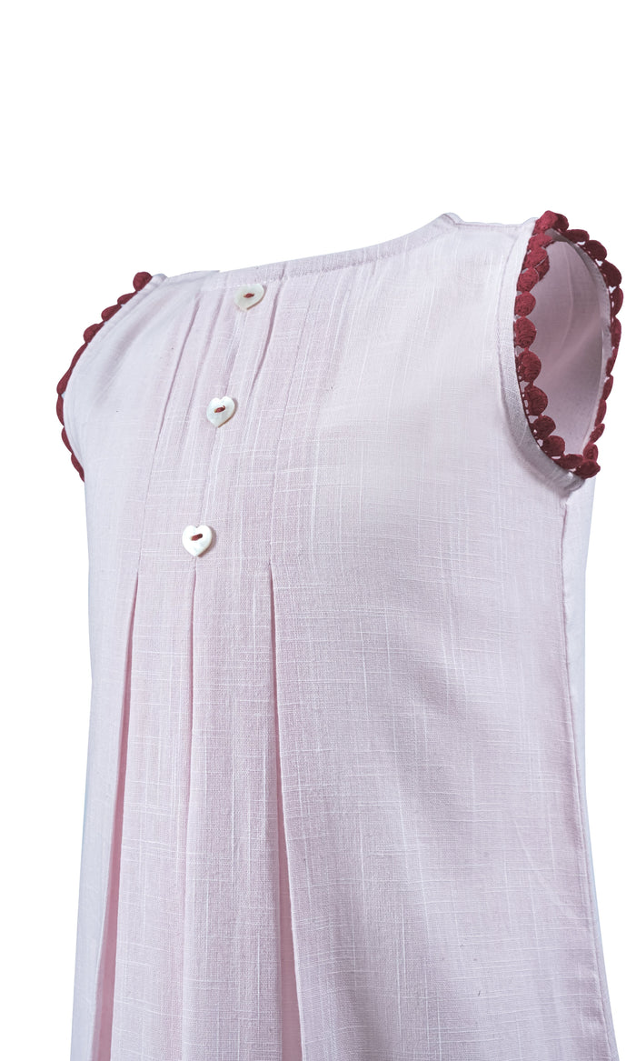 Baby-Pink Lace Detail Dress dress & diaper cover Yo Baby Wholesale