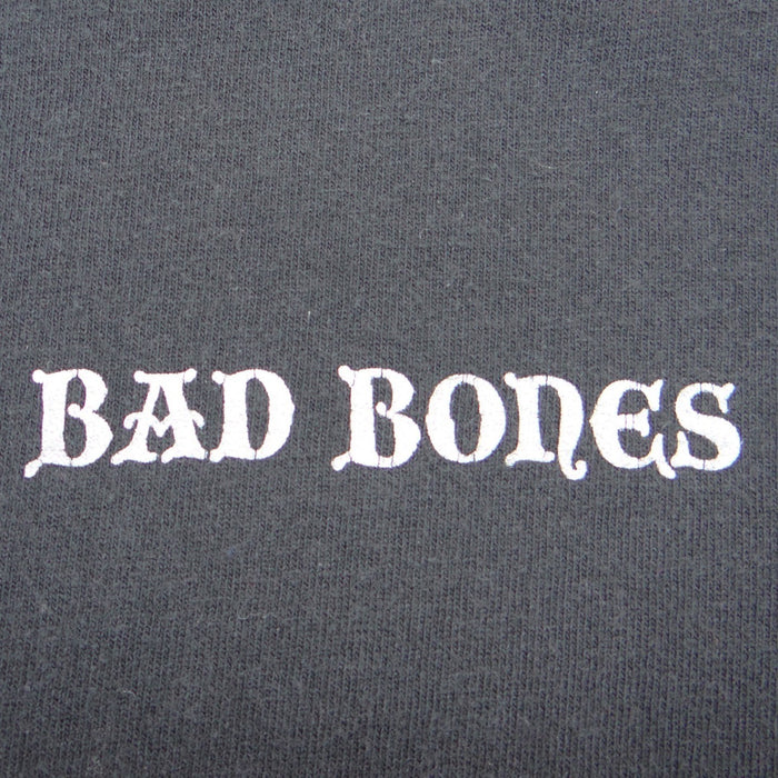 Bad Bones Forever Skull Graphic T Shirt Mens Black Short Sleeve Biker Tee L3