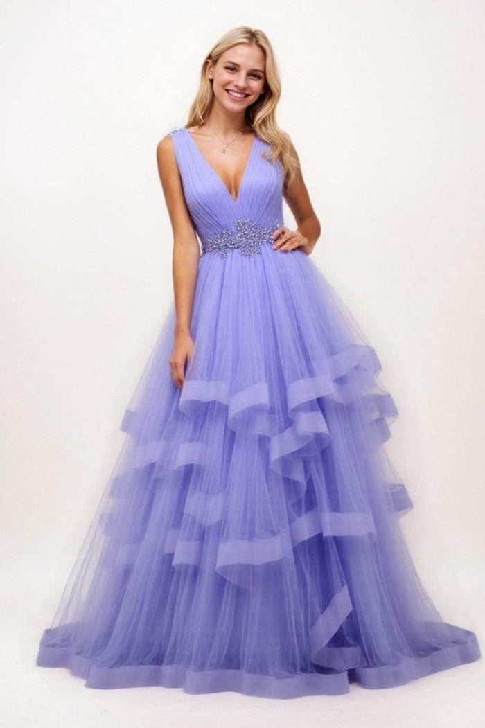Ball Gown Maxi Tulle Prom Dress CS0692 - COCOMELODY