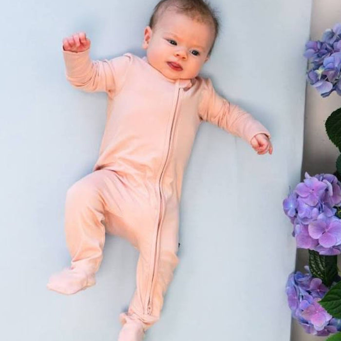 Bamboo Footed Zipper Sleeper, Solid