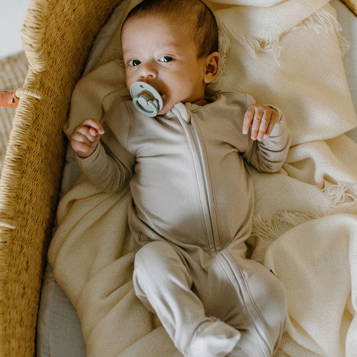 Bamboo Footed Zipper Sleeper, Solid