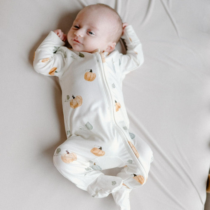 Bamboo Footed Zipper Sleeper, Solid