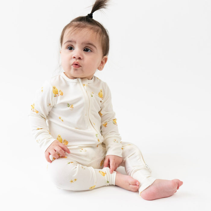 Bamboo Footless Sleeper with Fold-over Cuffs, Print