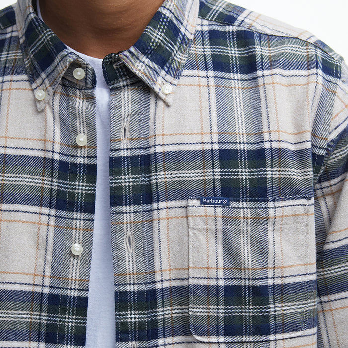 Barbour - Betsom Tailored Shirt in Stone Marl - Nigel Clare