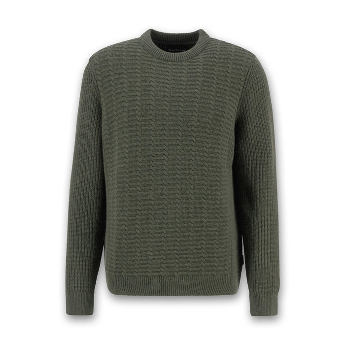 Barbour - Cleveland Crew Neck Jumper in Dark Green - Nigel Clare