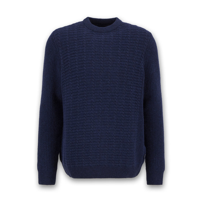 Barbour - Cleveland Crew Neck Jumper in Navy - Nigel Clare