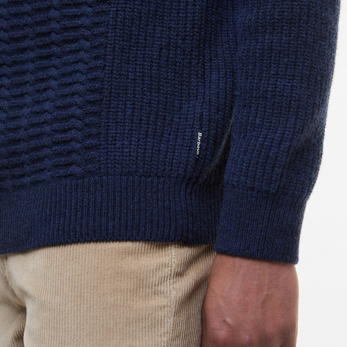 Barbour - Cleveland Crew Neck Jumper in Navy - Nigel Clare