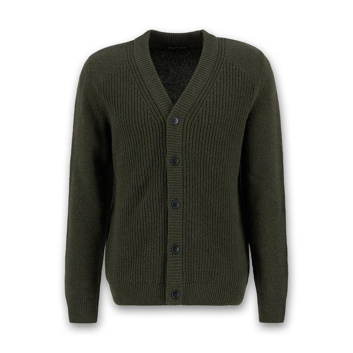 Barbour - Mainland Cardigan in Olive - Nigel Clare