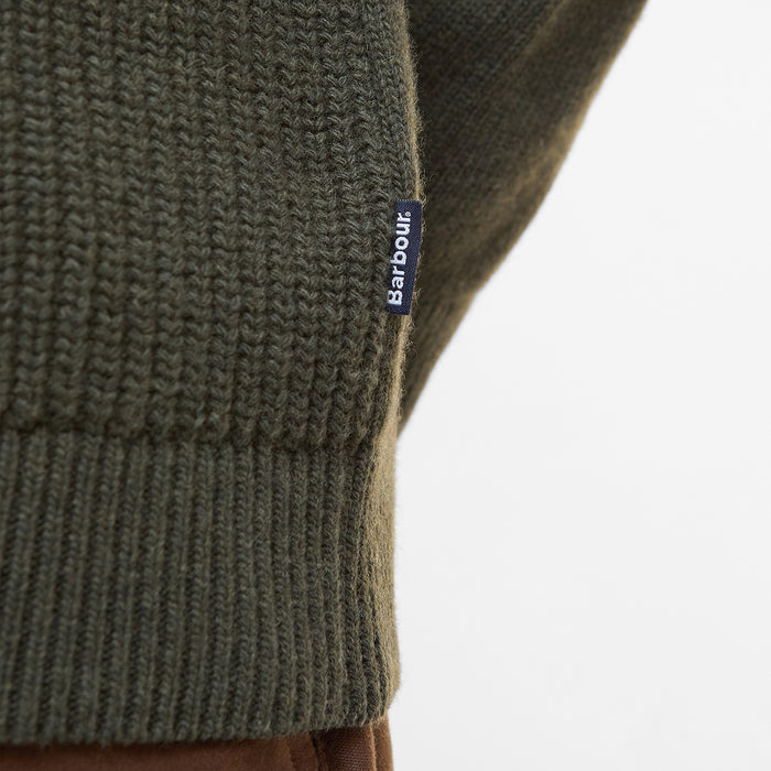 Barbour - Mainland Cardigan in Olive - Nigel Clare