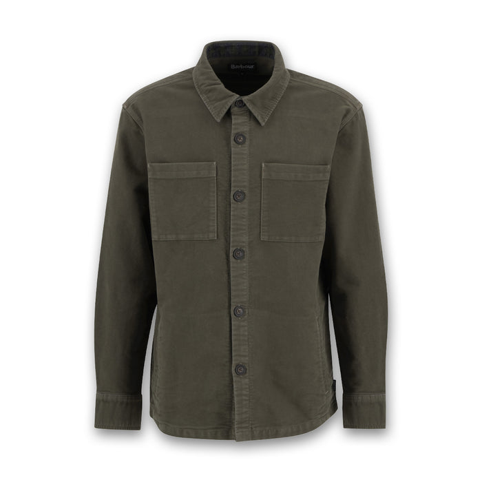Barbour - Moleskin Overshirt in Dark Olive - Nigel Clare
