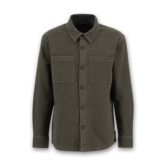 Barbour - Moleskin Overshirt in Dark Olive - Nigel Clare
