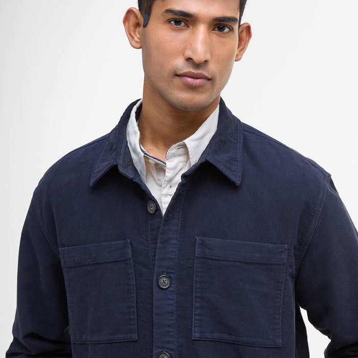Barbour - Moleskin Overshirt in Navy - Nigel Clare