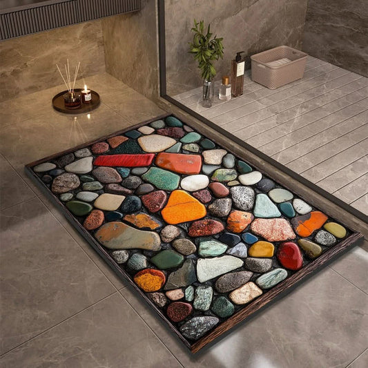Bath Mat | Quick-Drying Diatomaceous Earth | Non-Slip Natural Rubber