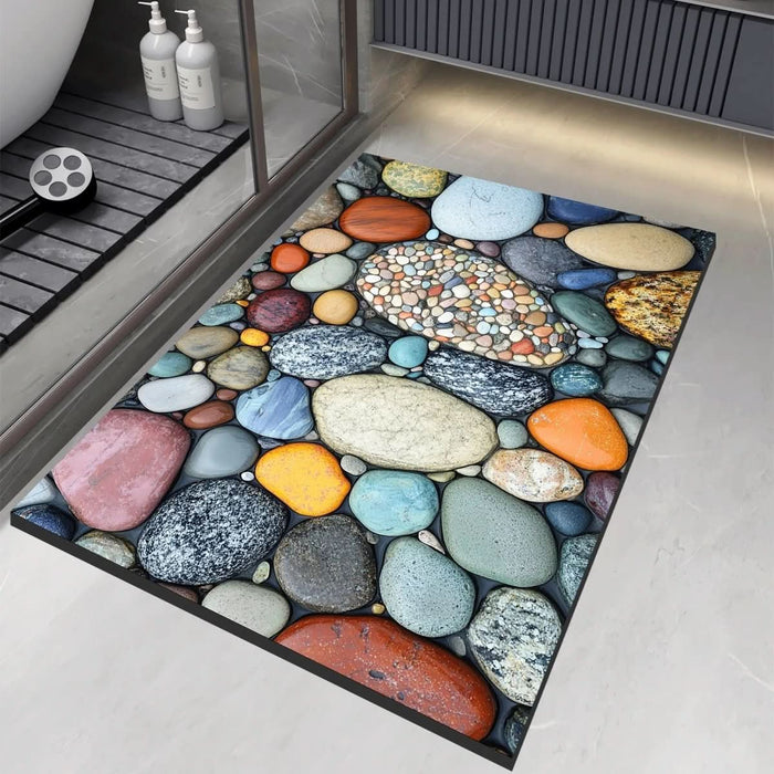 Bath Mat | Quick-Drying Diatomaceous Earth | Non-Slip Natural Rubber