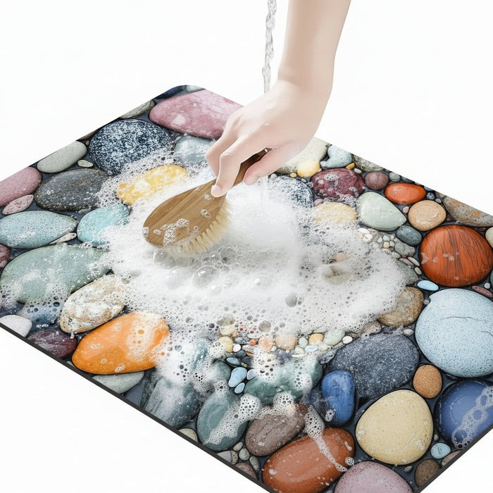 Bath Mat | Quick-Drying Diatomaceous Earth | Non-Slip Natural Rubber