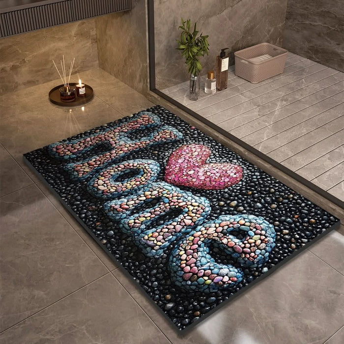Bath Mat | Quick-Drying Diatomaceous Earth | Non-Slip Natural Rubber