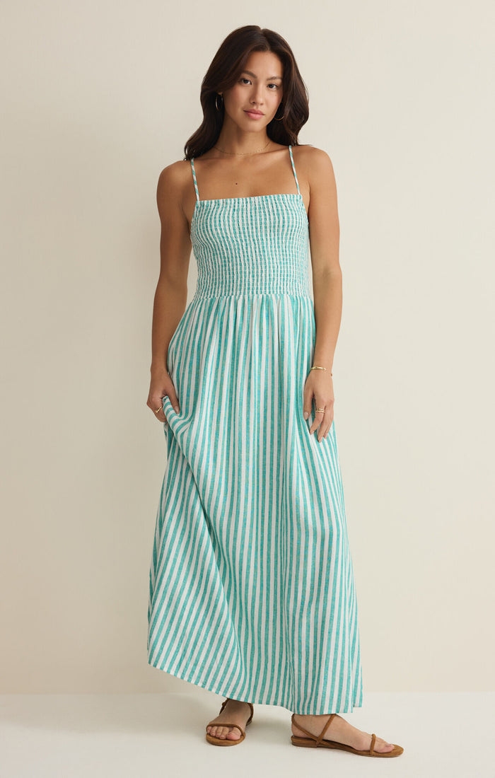 Bayside striped Midi Dress - Greige Goods