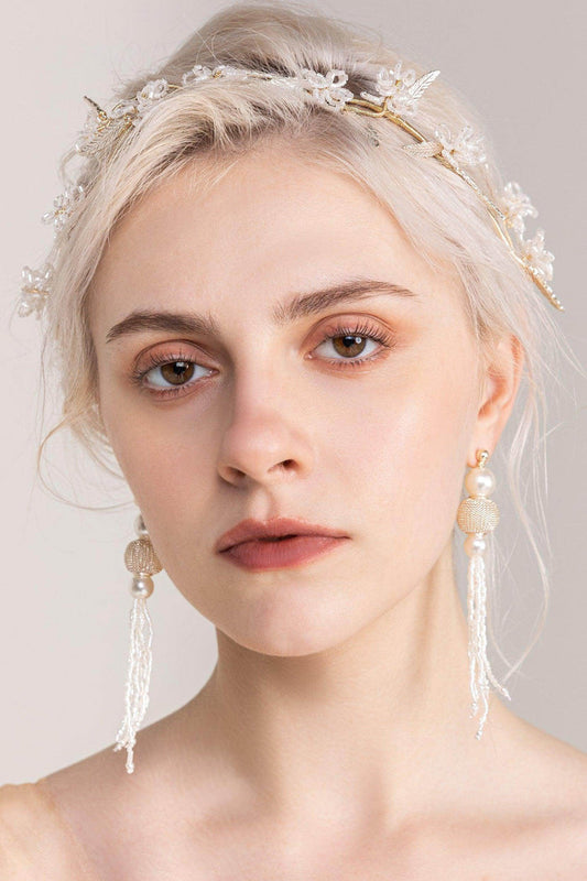 Beading Headpiece Earrings Jewelry CY0056 - COCOMELODY