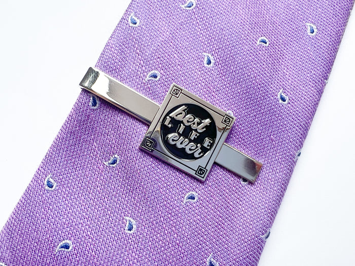 Best Life Ever Tie Clip Silver - GINGERS