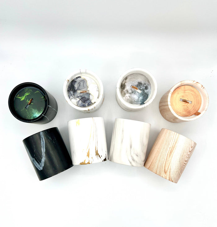 Biophilia: White Marble + Pure Fresh Air Scented Candle
