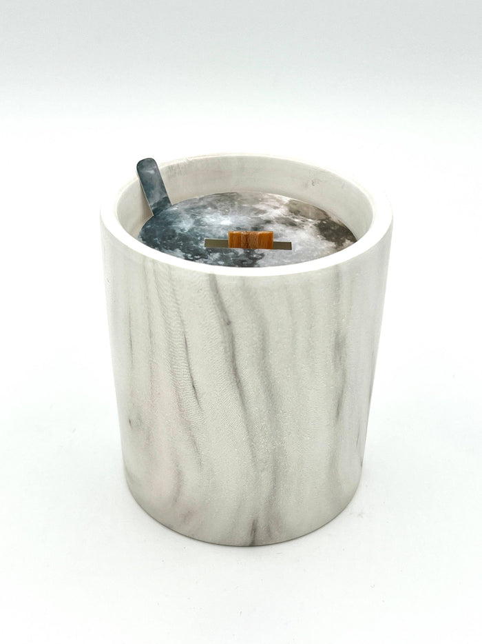 Biophilia: White Marble + Pure Fresh Air Scented Candle