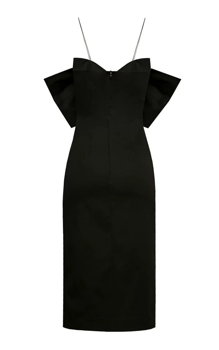Black Bow Detail Midi Dress – Bowelle