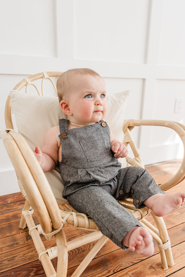 Black Chambray Boys Infant Overall Infant Overall Yo Baby India