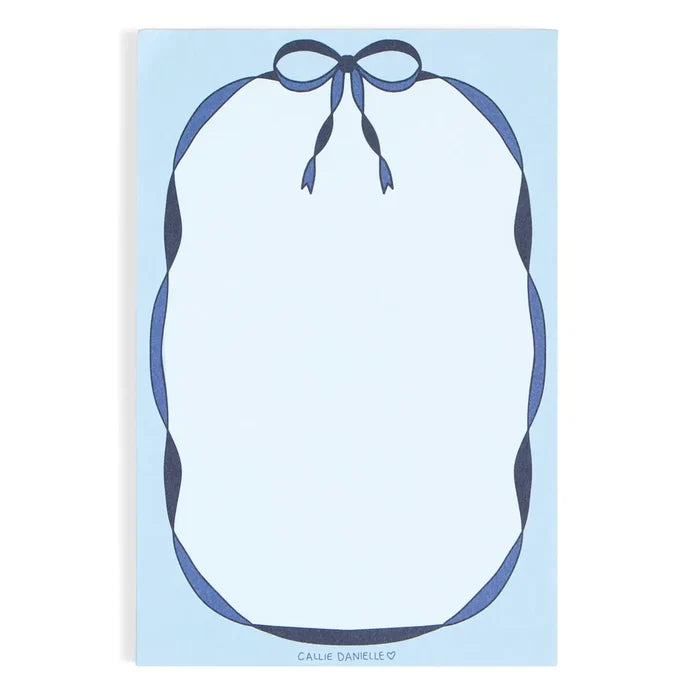 Blue Bow Notepad
