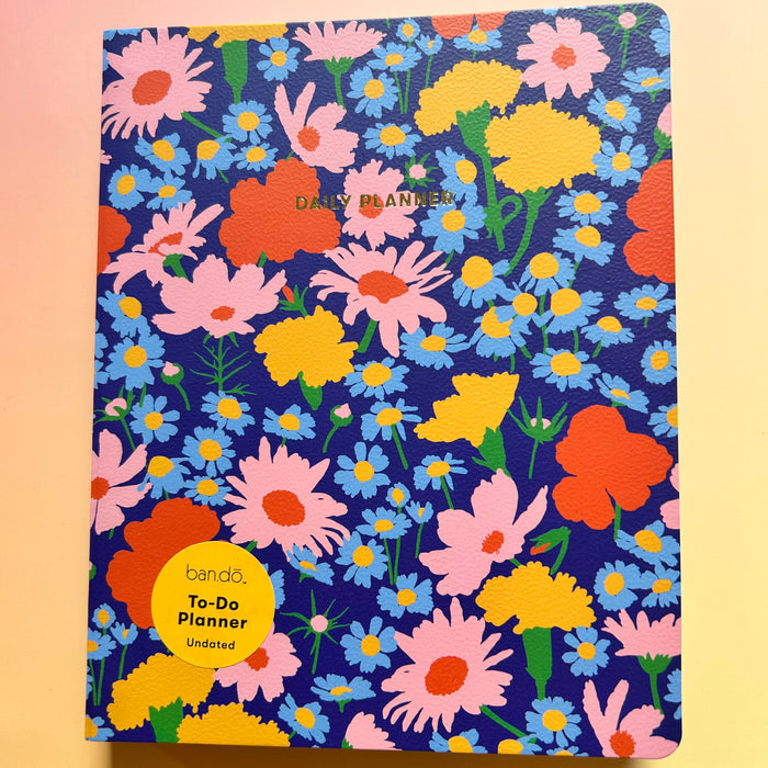 Blue Floral Undated Planner