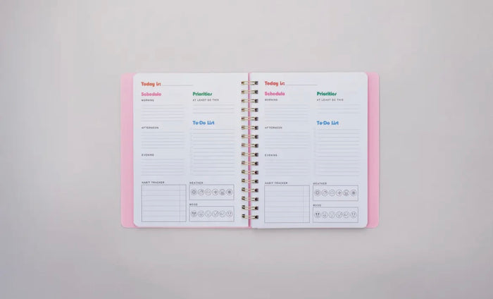 Blue Floral Undated Planner