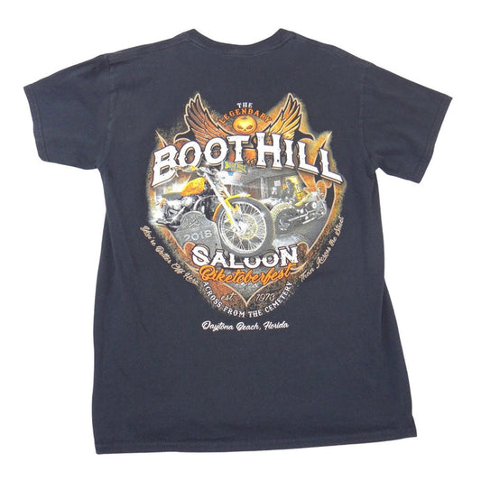 Boot Hill Saloon Biketoberfest 2018 Daytona Beach Black Pocket T Shirt Mens M0