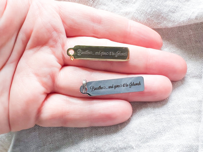 Breathe and Give it To Jehovah Stainless Steel or Gold Pendant - GINGERS