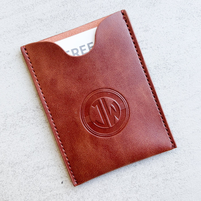 Brown JW Contact Card Holder