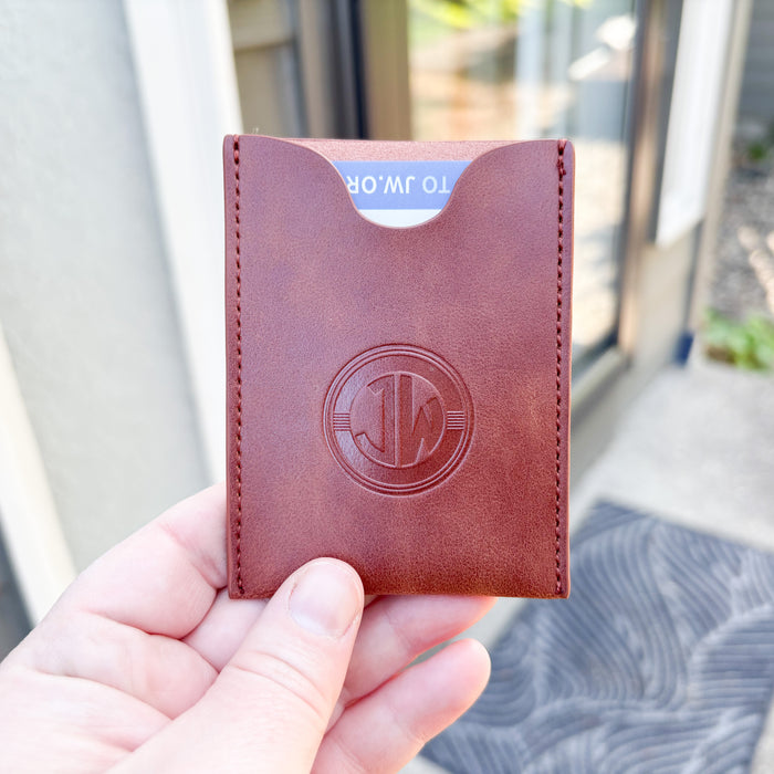 Brown JW Contact Card Holder